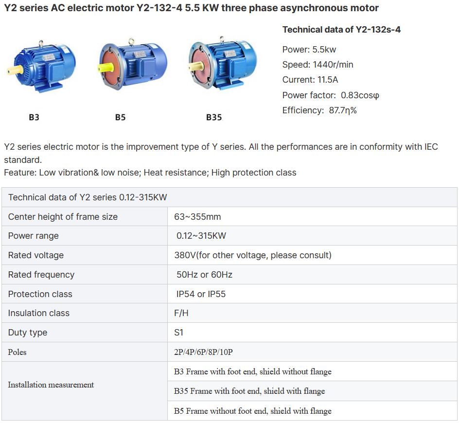 China Induction Motor Manufacturers for Industrial Applications